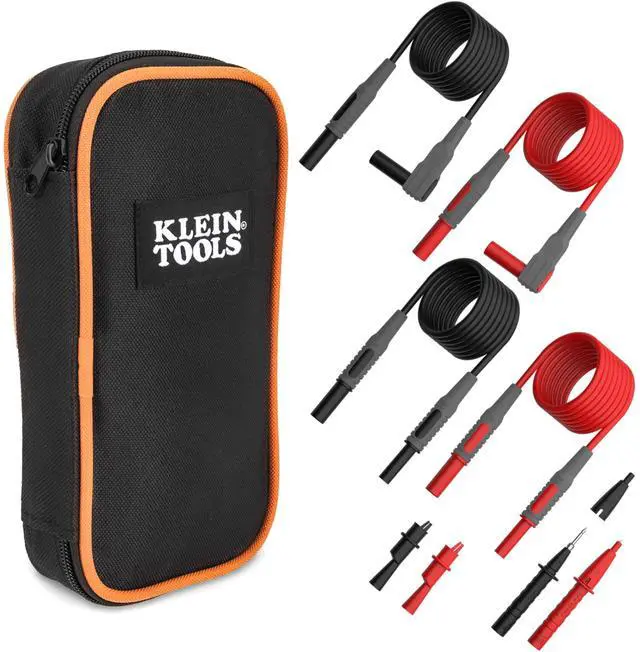 Main image of 69483 Meter Test Leads Accessory Kit with (2) Right-Angle, (2) Extenders, (2) Lead Heads, (2) Alligator Clips, and Case