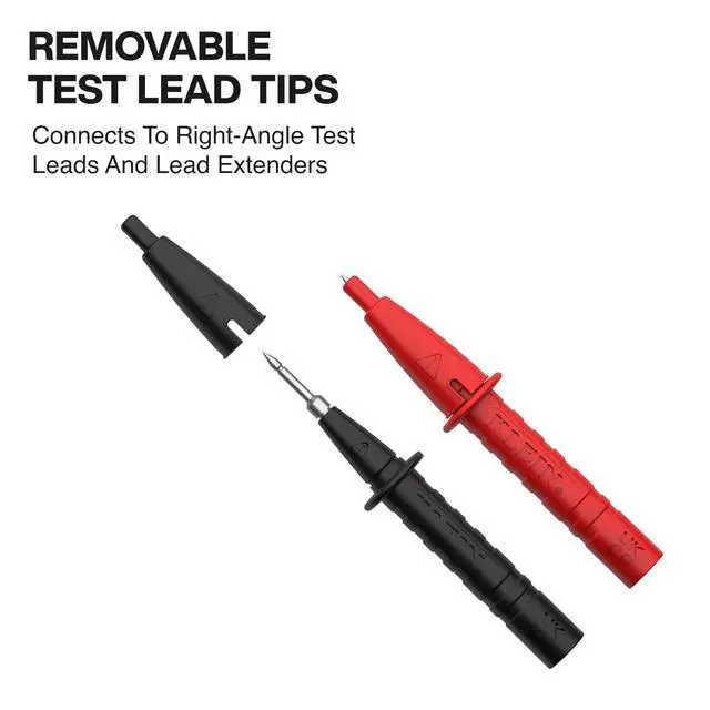 Alt view image 6 of 6 - 69483 Meter Test Leads Accessory Kit with (2) Right-Angle, (2) Extenders, (2) Lead Heads, (2) Alligator Clips, and Case