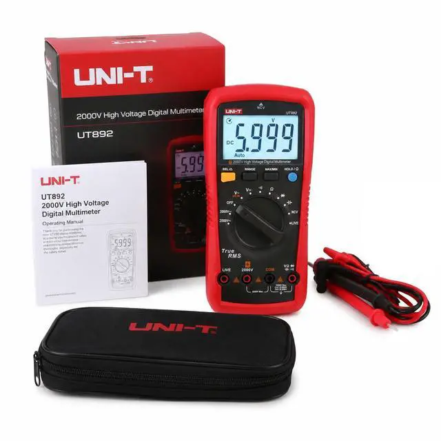 Main image of UT892 2000V AC/DC High Voltage Digital Multimeter Features VFC Mode Built-in NCV 6000 Counts True RMS