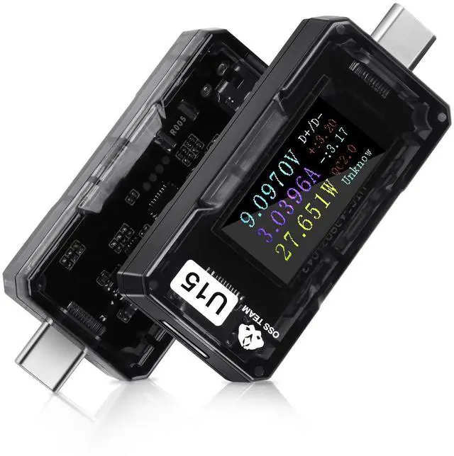 Main image of USB C Power Meter Tester, Digital Multimeter with Color Screen, 4-25V/5A Voltage Current Monitor, Supports PD3.0 QC3.0 Fast Charging Protocols