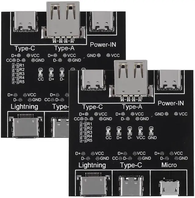 Main image of 2PACK DT3 Data Cable Detection Board,USB Cable Data Line Test Board USB Cable Checker Data Wire Charging Test Card Type-C Micro