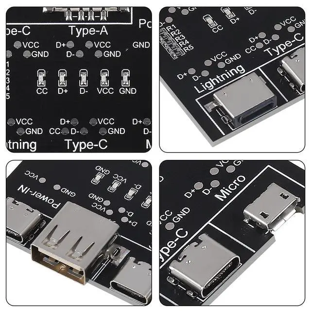 Alt view image 5 of 6 - 2PACK DT3 Data Cable Detection Board,USB Cable Data Line Test Board USB Cable Checker Data Wire Charging Test Card Type-C Micro