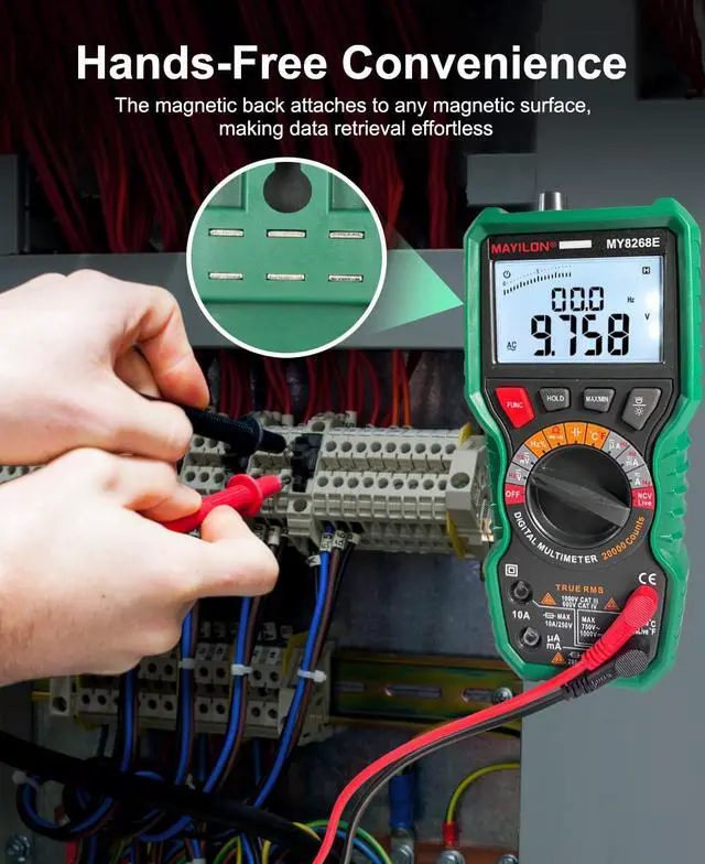 Alt view image 4 of 7 - Digital Multimeter, 20000 Count High Resolution True rms Multimeter