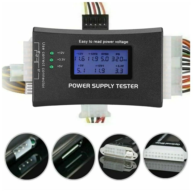Alt view image 4 of 7 - Computer Power Supply Tester, 20/24 Pin Computer PC Power Supply Tester with LCD Display, for ATX, BTX, ITX, TFX