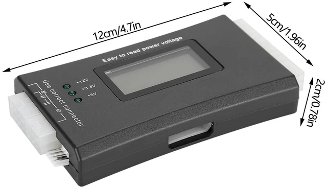 Alt view image 7 of 7 - Computer Power Supply Tester, 20/24 Pin Computer PC Power Supply Tester with LCD Display, for ATX, BTX, ITX, TFX