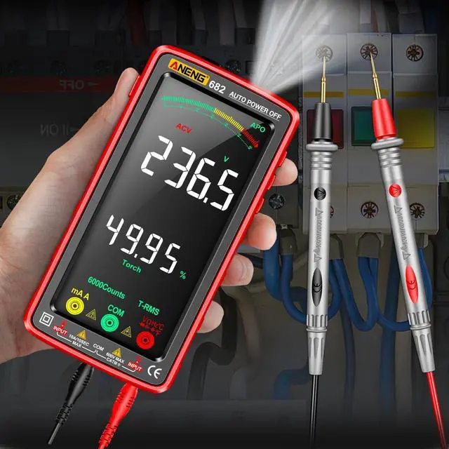 Alt view image 3 of 7 - Multimeter Tester,5.0 Inch Color LCD,TRMS 6000 Count NCV Voltmeter
