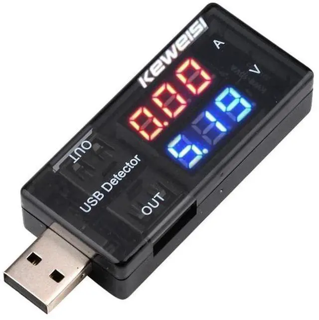Main image of Black USB Voltmeter,Ammeter Voltage Power Capacity Tester Current Meter,USB Tester Type, Dual USB Current Voltage Charger Voltage Testers