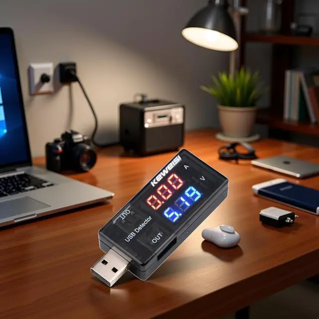 Alt view image 4 of 7 - Black USB Voltmeter,Ammeter Voltage Power Capacity Tester Current Meter,USB Tester Type, Dual USB Current Voltage Charger Voltage Testers