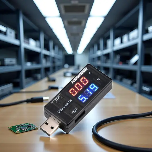 Alt view image 6 of 7 - Black USB Voltmeter,Ammeter Voltage Power Capacity Tester Current Meter,USB Tester Type, Dual USB Current Voltage Charger Voltage Testers