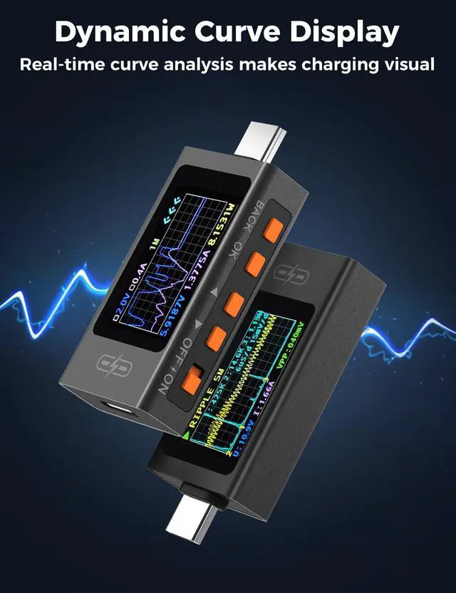 Alt view image 7 of 7 - UT01C USB Tester, 3.3-40V 0-12A USB C Cable Tester