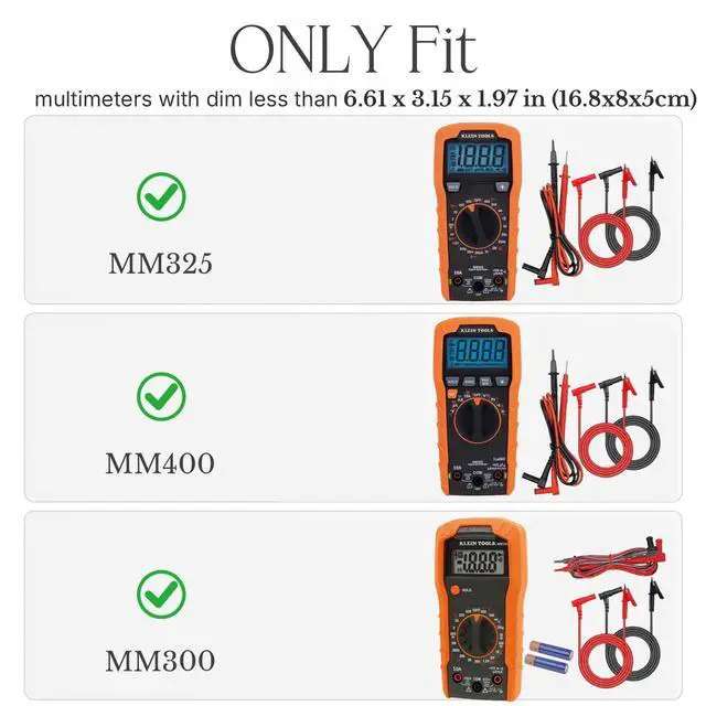Alt view image 2 of 7 - Hard Multimeter Case for Klein MM325/MM420/MM400/MM300/Fluke 117/Fluke 115, Portable Bag for ET140/80023P(Case Only)