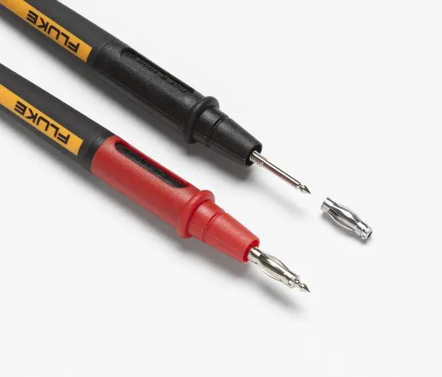 Alt view image 2 of 7 - TL175E TwistGuard Double Insulated Silicone Test Lead Set with Removable 4mm Lantern Tips, 2mm Diameter Probe Tips