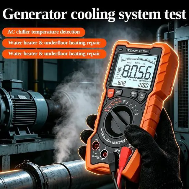 Alt view image 6 of 7 - ZT-1000R 2 in 1 Megohmmeter Multimeter, 50V/100V/250V/500V/1000V 5 Gear with DAR&PI, Insulation Resistance up to 20G, 19999 Counts Auto Range T-RMS, V,,C,FREQ,Temp, Diode,Continuity Tester