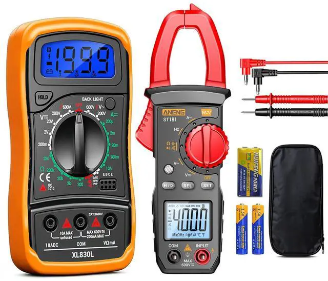 Main image of Multimeter with Clamp Meter,4000 Count Amp Meter & 2000 Count Multi Tester