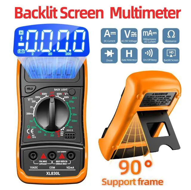 Alt view image 3 of 7 - Multimeter with Clamp Meter,4000 Count Amp Meter & 2000 Count Multi Tester