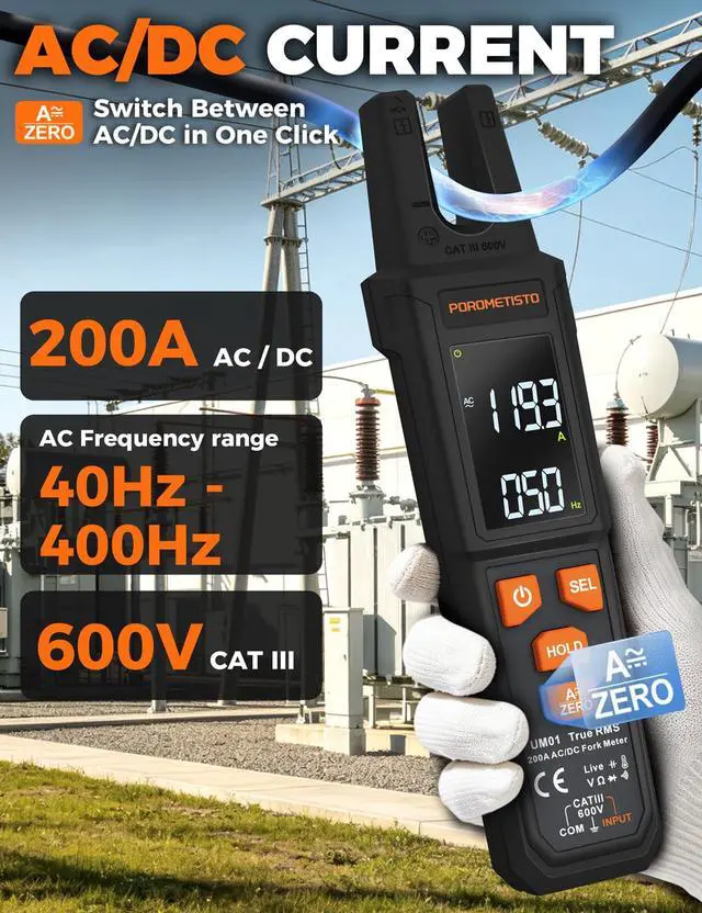Alt view image 4 of 7 - UM01 Digital Clamp Meter Multimeter TRMS 4000 Counts