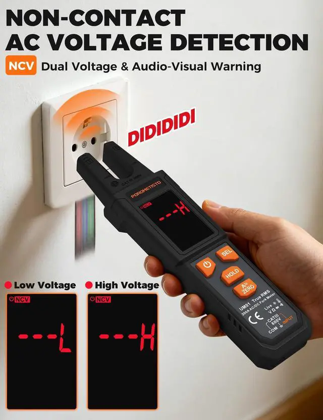 Alt view image 5 of 7 - UM01 Digital Clamp Meter Multimeter TRMS 4000 Counts