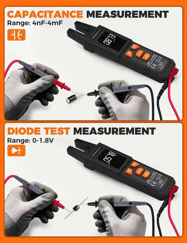 Alt view image 7 of 7 - UM01 Digital Clamp Meter Multimeter TRMS 4000 Counts