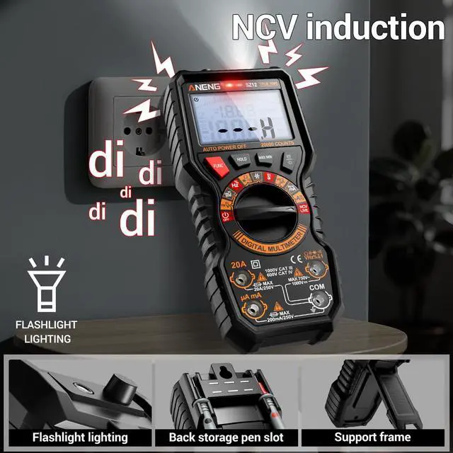 Alt view image 6 of 7 - Multimeter,TRMS 20000 Count Magnetic High Resolution Digital Tester