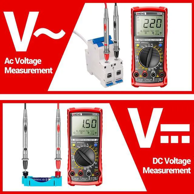 Alt view image 5 of 7 - SZ26 Digital Multimeter, Engine Analyzer, 500-10000 RPM Tachometer