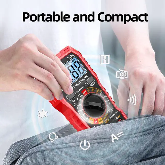 Alt view image 7 of 7 - Digital Multimeter Tester,AC/DC Voltage,DC Current,Auto Voltmeter