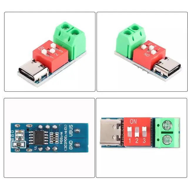 Alt view image 7 of 7 - 5PCS USB-C PD Trigger Board Module 100W, PD/QC Decoy Fast Charge Power Delivery Trigger Adapter, USB Type-C to 5V/9V/12V/15V/20V Voltage Converter for Charger and Power Testing-Green