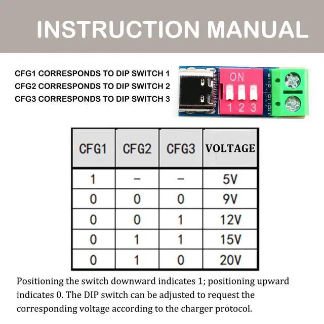 Alt view image 4 of 7 - 5PCS USB-C PD Trigger Board Module 100W, PD/QC Decoy Fast Charge Power Delivery Trigger Adapter, USB Type-C to 5V/9V/12V/15V/20V Voltage Converter for Charger and Power Testing-Green