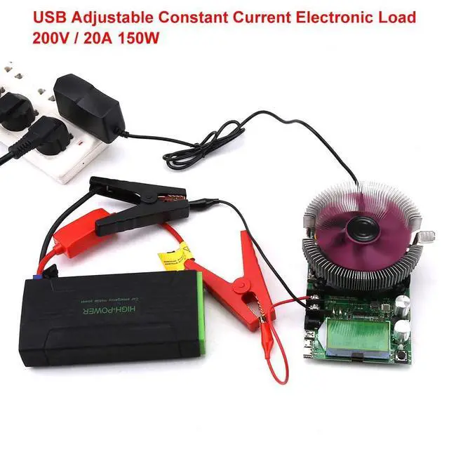 Alt view image 6 of 7 - Battery Tester USB Adjustable Constant Current Electronic Load Battery Capacity Tester Module 150W 200V 20A Electronic Load Battery Tester Discharge Tester Capacity Testing Module