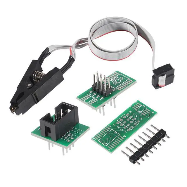 Alt view image 5 of 7 - EEPROM BIOS USB Programmer CH341A + SOIC8 SOP8 Test Clip + 1.8V Adapter + SOIC8 Adapter for EEPROM 93CXX / 25CXX / 24CXX +CH341A 24 25 Series Flash