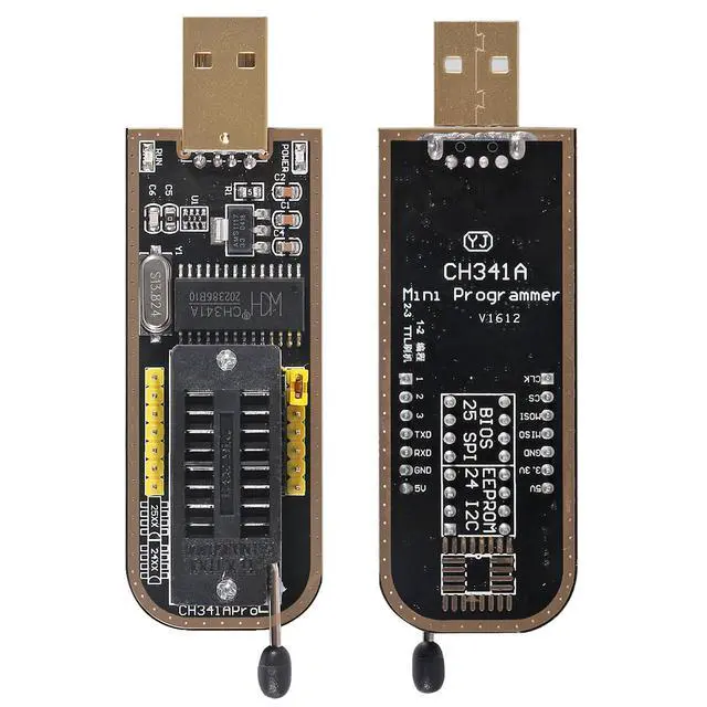Alt view image 6 of 7 - EEPROM BIOS USB Programmer CH341A + SOIC8 SOP8 Test Clip + 1.8V Adapter + SOIC8 Adapter for EEPROM 93CXX / 25CXX / 24CXX +CH341A 24 25 Series Flash