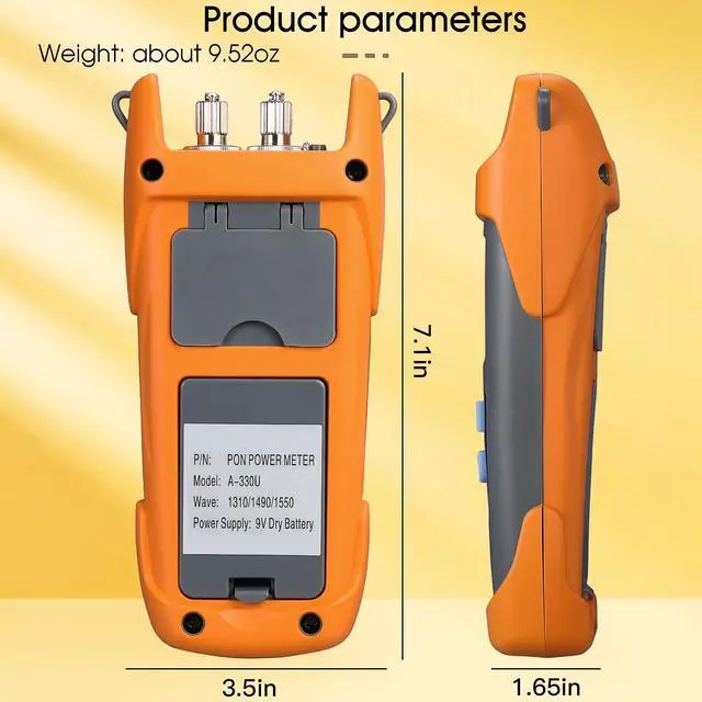 Alt view image 6 of 7 - Fiber Optic PON Optical Power Meter A-330U UPC Interface 1310/1490/1550nm