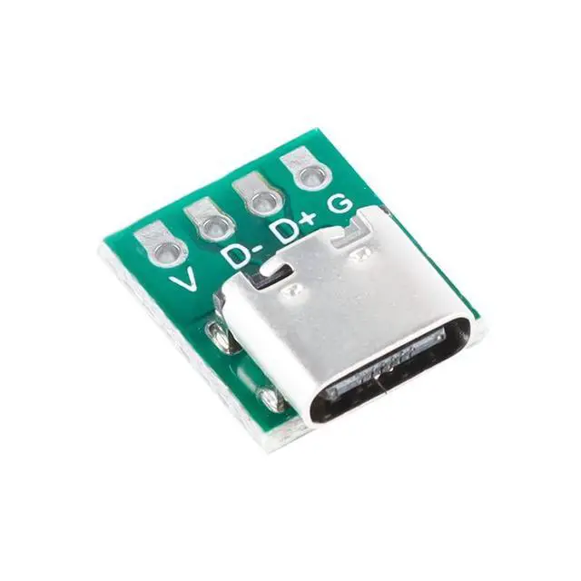 Alt view image 2 of 6 - 10Pcs Type C to 2.54mm Connector Board USB 3.1 16P Test PCB Board PCB Converter Pinboard Adapter Board 2.54mm 16Pin Female Connector Test Board for Data Line Wire Cable Transfer