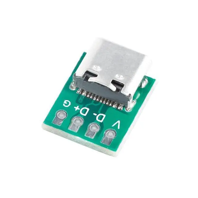 Alt view image 3 of 6 - 10Pcs Type C to 2.54mm Connector Board USB 3.1 16P Test PCB Board PCB Converter Pinboard Adapter Board 2.54mm 16Pin Female Connector Test Board for Data Line Wire Cable Transfer