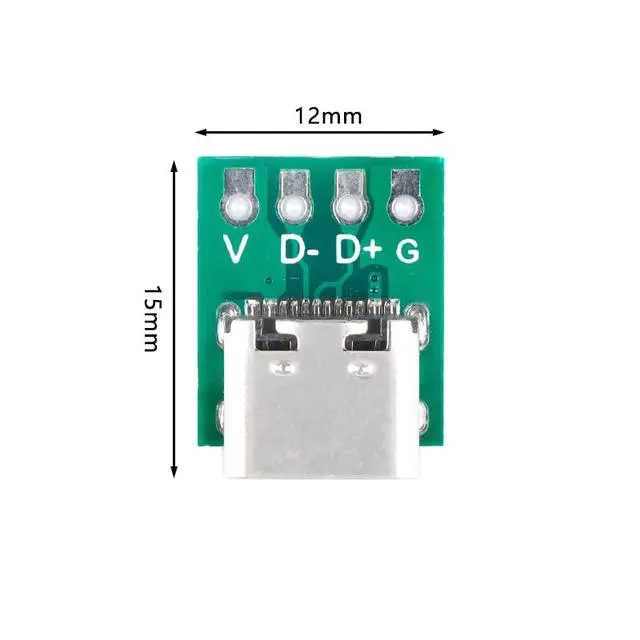 Alt view image 6 of 6 - 10Pcs Type C to 2.54mm Connector Board USB 3.1 16P Test PCB Board PCB Converter Pinboard Adapter Board 2.54mm 16Pin Female Connector Test Board for Data Line Wire Cable Transfer