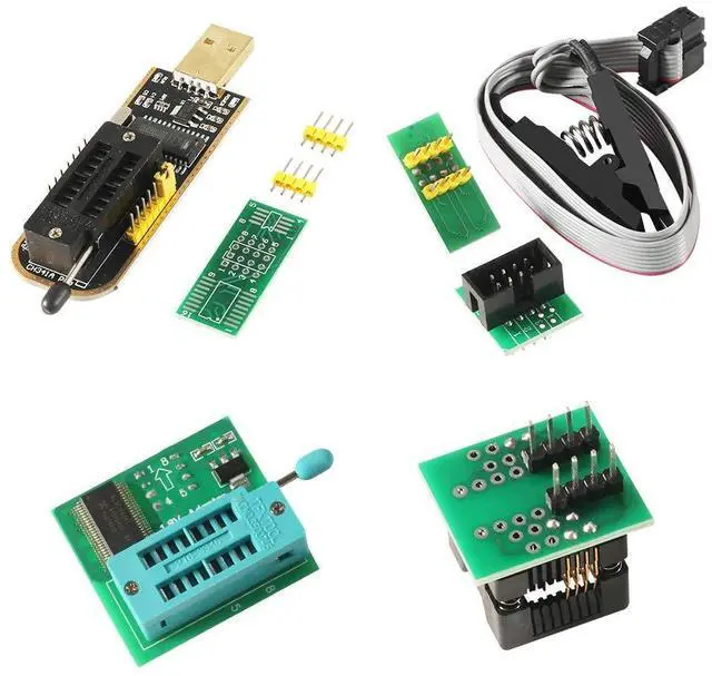 Main image of SOIC8 SOP8 Test Clip For EEPROM 93CXX / 25CXX / 24CXX + CH341A 24 25 Series for EEPROM Flash BIOS USB +1.8V Adapter + Soic8 Adapter Programmer Module Kit (1 sets)