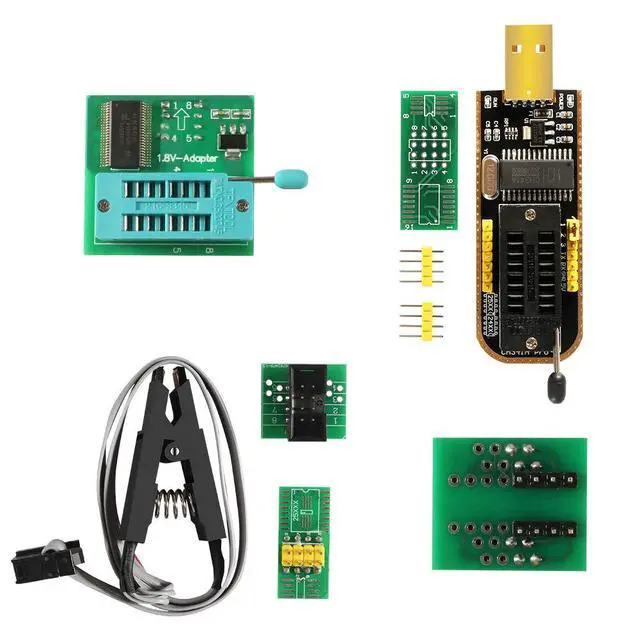 Alt view image 2 of 6 - SOIC8 SOP8 Test Clip For EEPROM 93CXX / 25CXX / 24CXX + CH341A 24 25 Series for EEPROM Flash BIOS USB +1.8V Adapter + Soic8 Adapter Programmer Module Kit (1 sets)