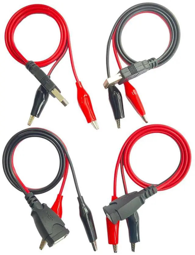 Main image of 50cm 24AWG USB Male to Female Jumper Wires with Alligator Clips