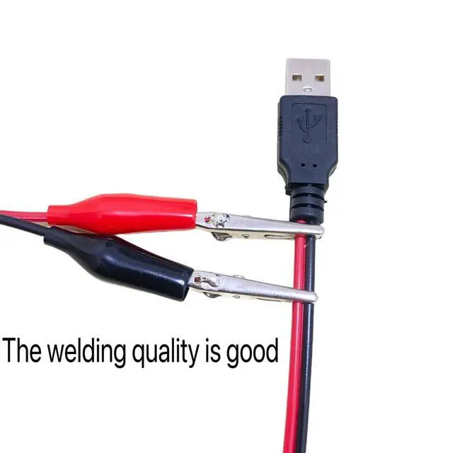 Alt view image 5 of 5 - 50cm 24AWG USB Male to Female Jumper Wires with Alligator Clips