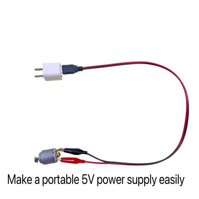 Alt view image 4 of 5 - 50cm 24AWG USB Male to Female Jumper Wires with Alligator Clips
