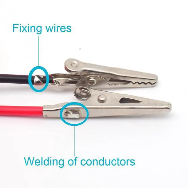 Alt view image 4 of 7 - 1PCS Alligator Clips with Wires USB,20AWG 1M/3.3FT Alligator Test Clips Clamp to Male Connector Power Supply Adapter USB Test Leads 5V 3A Cable for Multimeter Measure,Electronic Testing