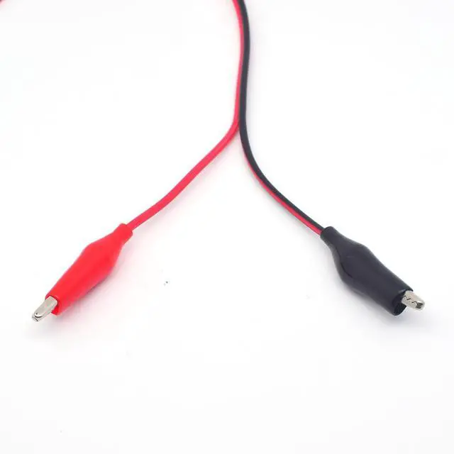 Alt view image 6 of 7 - 1PCS Alligator Clips with Wires USB,20AWG 1M/3.3FT Alligator Test Clips Clamp to Male Connector Power Supply Adapter USB Test Leads 5V 3A Cable for Multimeter Measure,Electronic Testing