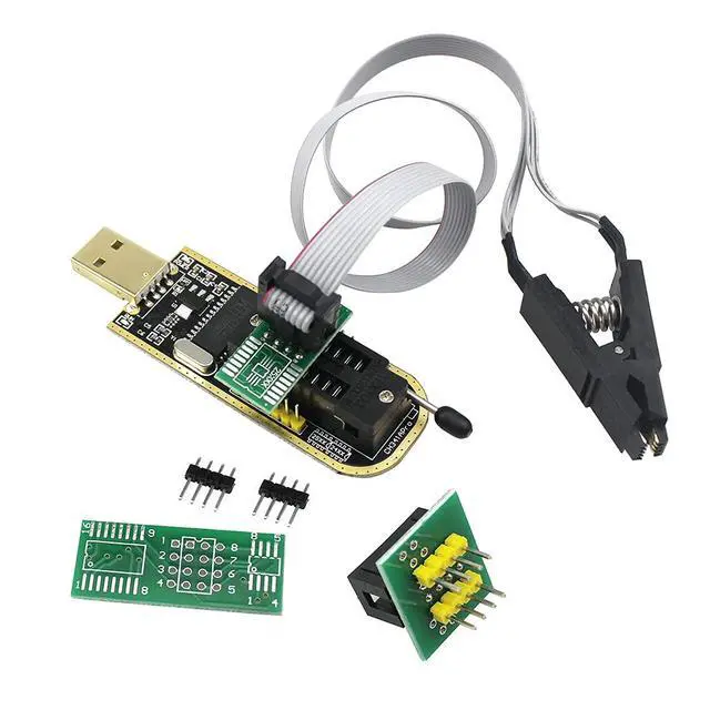Alt view image 5 of 7 - SOP8 SOIC8 Test Clip and CH341A USB Programmer Flash for Most of 24 25 Series BIOS Chip with PDF Tutorial