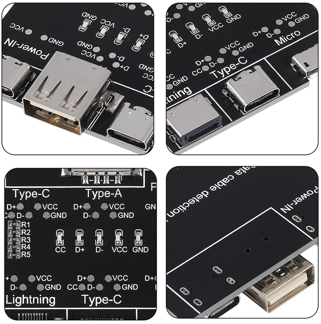 Alt view image 5 of 7 - 3pcs Data Cable Detection Board DT 3, USB Cable Tester Board USB Cable Checker Data Wire Charging Test Card Type-C Micro