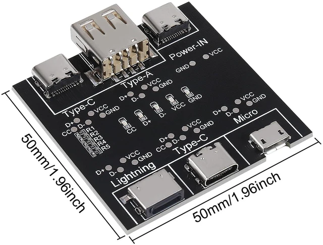 Alt view image 4 of 7 - 3pcs Data Cable Detection Board DT 3, USB Cable Tester Board USB Cable Checker Data Wire Charging Test Card Type-C Micro