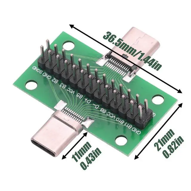 Alt view image 2 of 5 - 2Pcs USB 3.1 Type-C Male to Female 24P Test Board