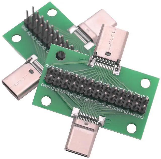 Alt view image 5 of 5 - 2Pcs USB 3.1 Type-C Male to Female 24P Test Board