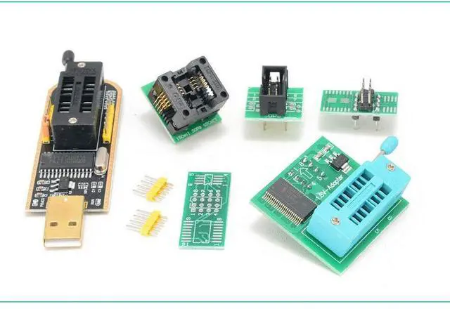 Alt view image 2 of 6 - CH341A 24 25 Series EEPROM Flash BIOS USB Programmer+SOIC8 SOP8 Test Clip+SPI Flash 1.8V Adapter+SOP8 SOIC8 to DIP8 Adapter Socket Converter