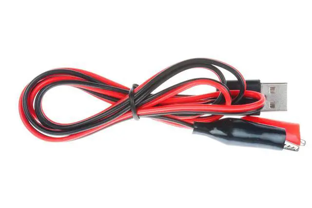 Alt view image 5 of 6 - Alligator Clip to USB Male Test Wire Adapter Red Black Wire Alligator Clip Test Cable 3.2ft (Pack of 2)