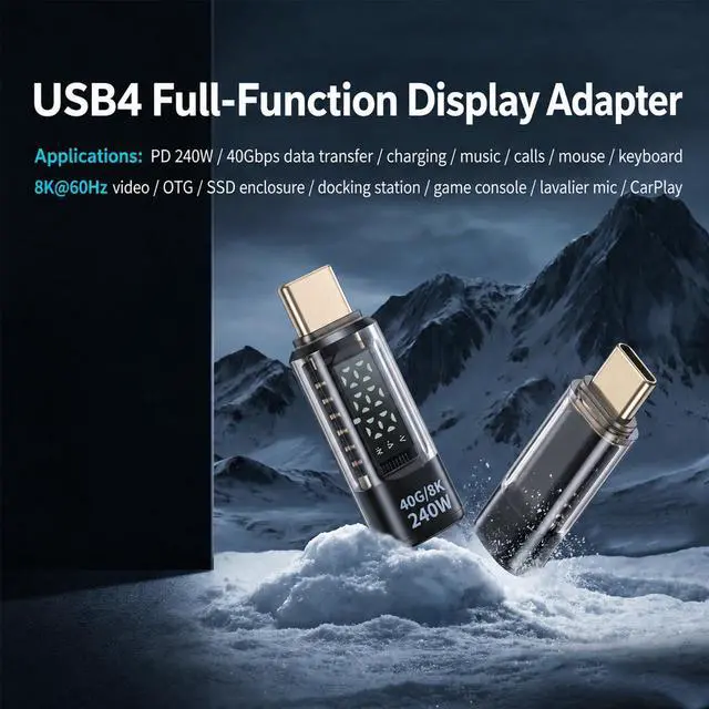 Alt view image 5 of 7 - 2 Pack 240w USB C Power Meter Tester with Digital Display, Voltage CurrentPower LED Display, PD USB-C Male to Female Connector for USB-C Cables/Devices