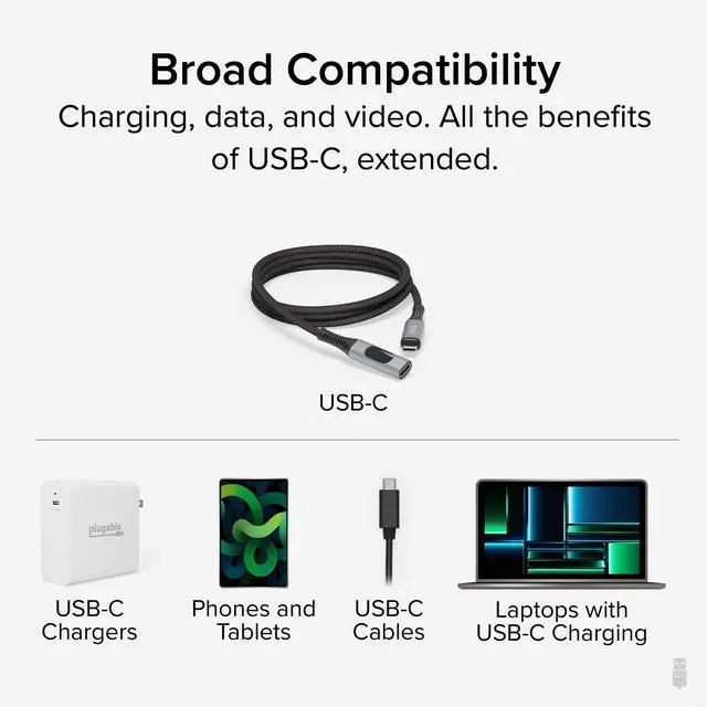 Alt view image 5 of 7 - USB C Extension Cable 3.3 Ft, Digital Power Meter Tester for Monitoring USB-C Connections, Supports Fast Charging up to 240W, 4K 60Hz Display, 10Gbps Data, Digital Multimeter Tester